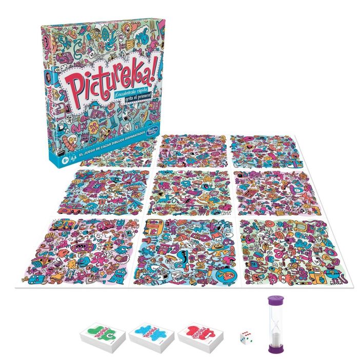 Hasbro Gaming F2564 Pictureka! Juego de Mesa de Dibujos para Encontrar Objetos Rápidamente, con Nuevas Tarjetas y Misiones, Español +6 años 0 Hasbro Gaming F2564 Pictureka! Juego de Mesa de Dibujos para Encontrar Objetos Rápidamente, con Nuevas Tarjetas y Misiones, Español +6 años 0