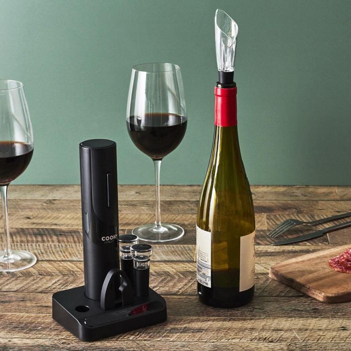 Cook Concept Pour Lui Kit 5 Piezas Vino Sacacorchos Electrónico Tapón Vertedor Tapones Vacío Descapsulador para Amantes del Vino 1
