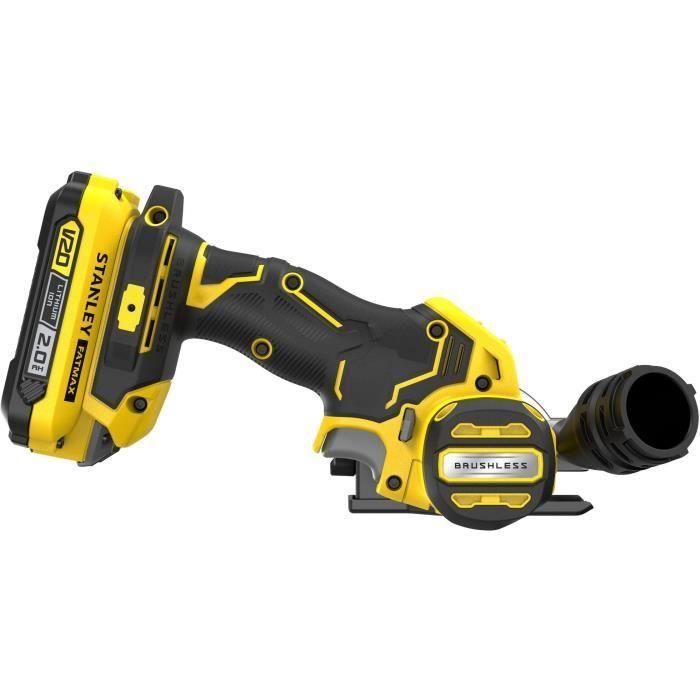 Mini Sierra Circular - STANLEY FATMAX V20 - SFMCM300D2-QW - 75 mm Brushless - Litio 18V - 2 Baterías 2Ah 3 Mini Sierra Circular - STANLEY FATMAX V20 - SFMCM300D2-QW - 75 mm Brushless - Litio 18V - 2 Baterías 2Ah 3