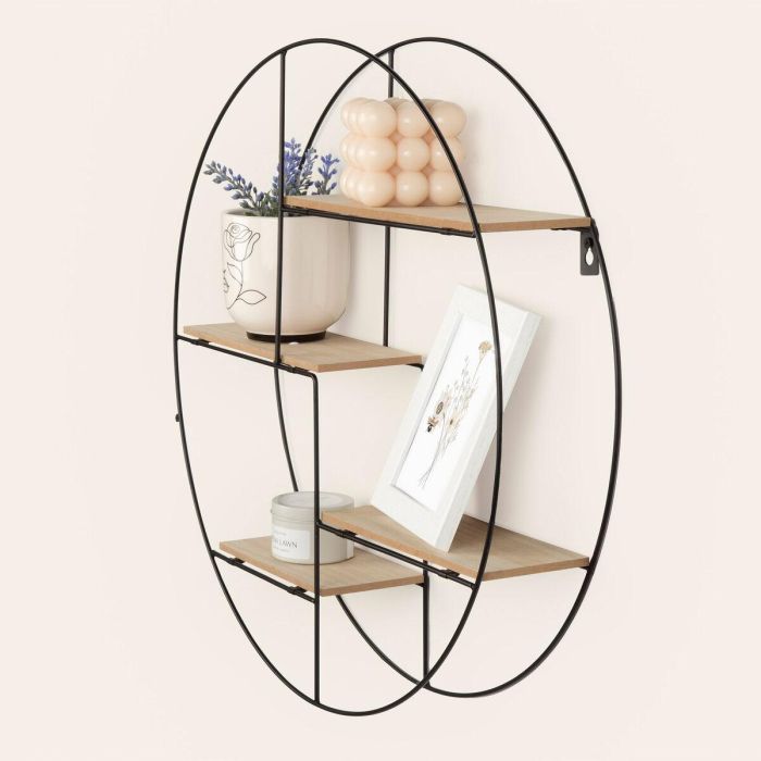 Estantería Max Home Hierro Madera MDF 50 x 50 x 10 cm (4 Unidades) 1 Estantería Max Home Hierro Madera MDF 50 x 50 x 10 cm (4 Unidades) 1