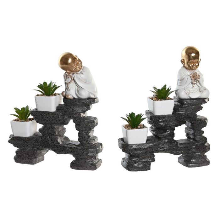 Figura Oriental DKD Home Decor Dorado Negro 7.5 x 25 x 21 cm (2 Unidades) Figura Oriental DKD Home Decor Dorado Negro 7.5 x 25 x 21 cm (2 Unidades)