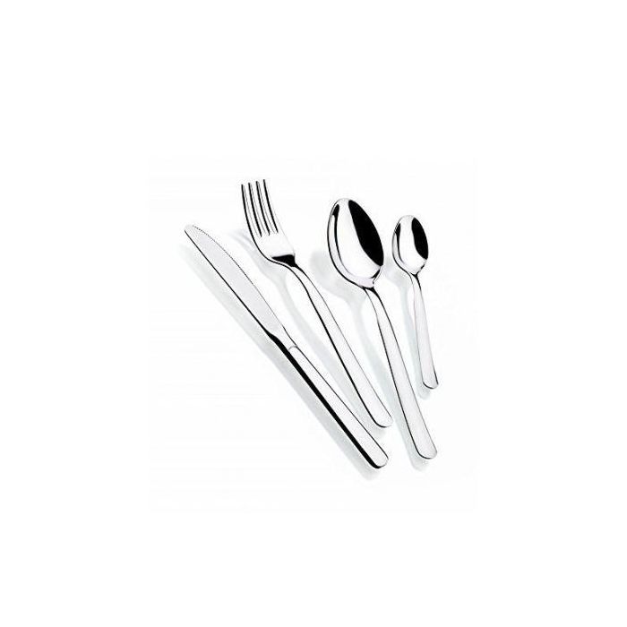 SET 24 PIEZAS CUBIERTOS MONIX REIMS - ACERO INOXIDABLE 18/C 1.8MM - 6 CUCHARAS - 6 TENEDORES - 6 CUCHILLOS - 6 CUCHARITAS CAFÉ 2