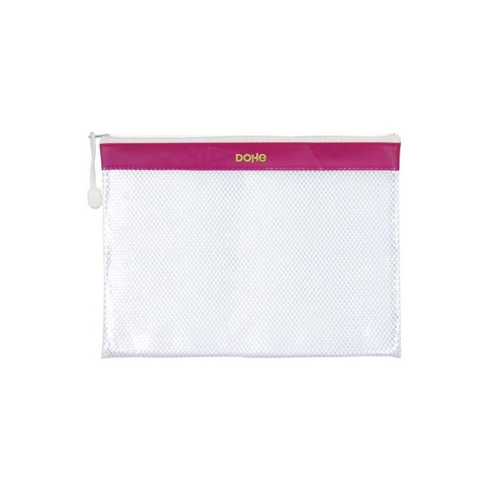 Dosier Sobre Dohe Cremallera A4 Pvc Rosa (Set de 12)