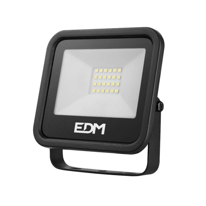 Edm Foco proyector led 20W 1520lm 6400K luz fría Black Series 12,4x2,8x10,6cm 1 Edm Foco proyector led 20W 1520lm 6400K luz fría Black Series 12,4x2,8x10,6cm 1