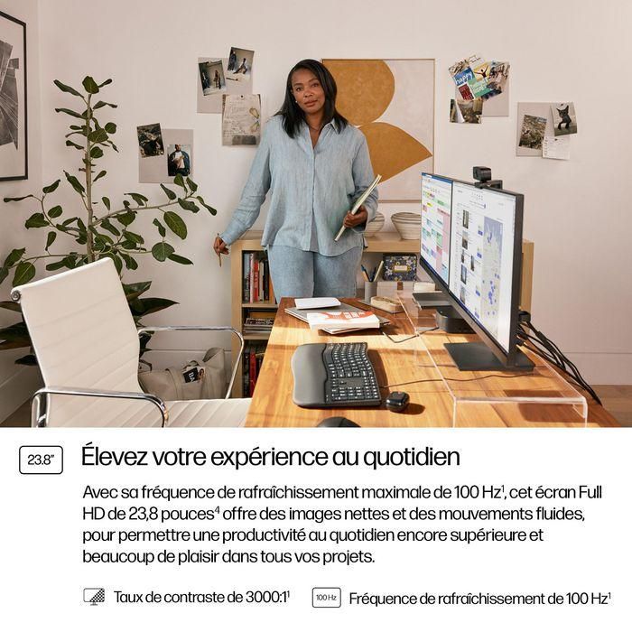 HP 324pv Monitor FHD 23.8" VA Negro con Pantalla Antirreflectante y Tecnología Low Blue Light 19