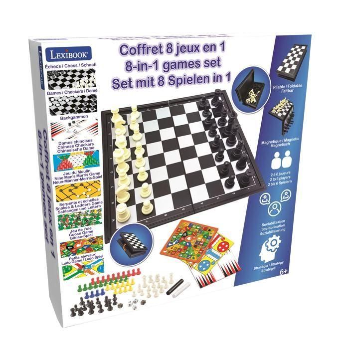 Lexibook Juego de Mesa Magnético Plegable 8 Juegos Clásicos en 1 Caja Ajedrez Damas Serpientes y Escaleras para 2-6 Jugadores 3 Lexibook Juego de Mesa Magnético Plegable 8 Juegos Clásicos en 1 Caja Ajedrez Damas Serpientes y Escaleras para 2-6 Jugadores 3
