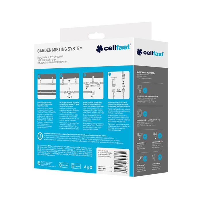 Set de nebulización/climatización para exterior de 7,5m cellfast 2