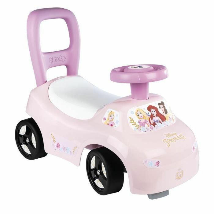 Smoby - Portabebés 2 en 1 - Princesas Disney - Caja bajo el sillín + bocina - A partir de 10 meses - Fabricado en Francia