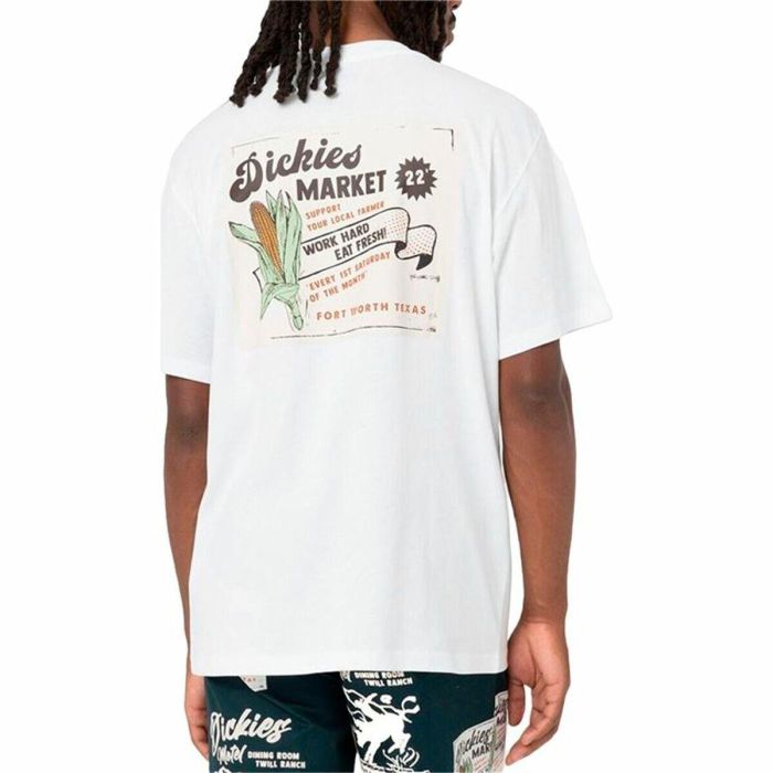 Camiseta de Manga Corta Hombre Dickies Grainfield Blanco L 1