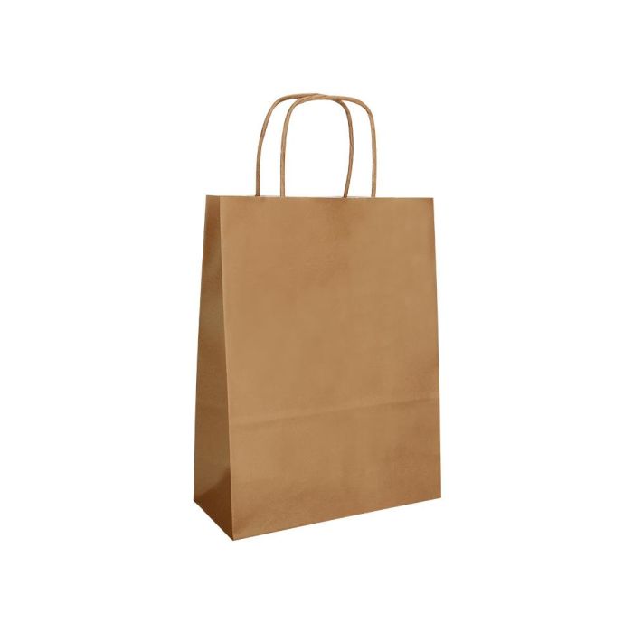 Bolsa Papel Q-Connect Celulosa Natural Liso L Con Asa Retorcida 320x400x14 mm 25 unidades 2