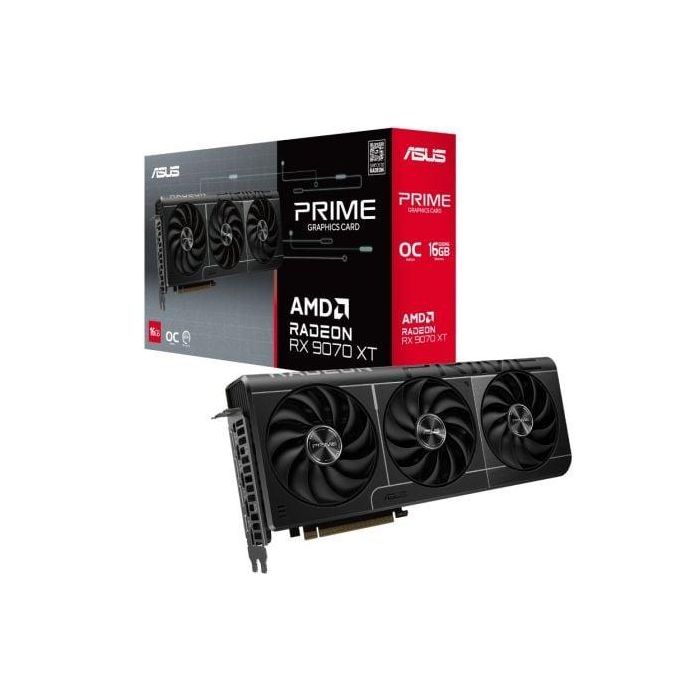 ASUS Prime -RX9070XT-O16G Tarjeta Gráfica AMD Radeon RX 9070 XT 16GB GDDR6 PCI Express 5.0 8K 3 Ventiladores DirectX 12 Ultimate ASUS Prime -RX9070XT-O16G Tarjeta Gráfica AMD Radeon RX 9070 XT 16GB GDDR6 PCI Express 5.0 8K 3 Ventiladores DirectX 12 Ultimate