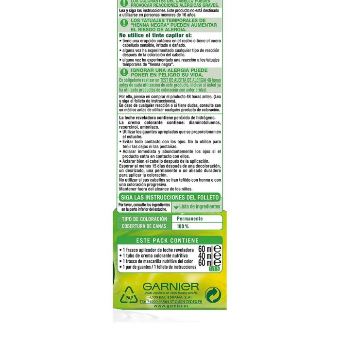 Garnier #4.26-violín Nutrisse Crème Coloración Permanente 100% Cobertura Canas, Nutritiva con 3 Aceites 3 Unidades 3