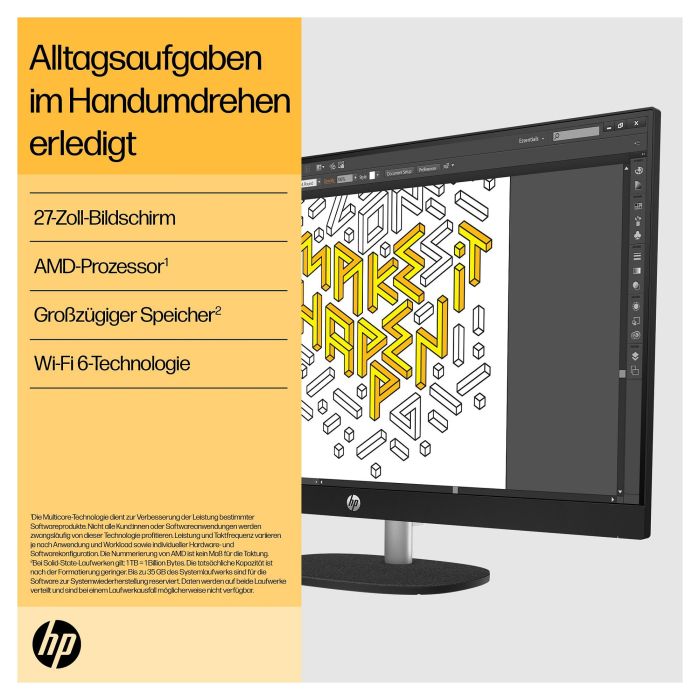 HP 27-cr0005ng All-in-One-PC 68.6 cm (27 Zoll) 12