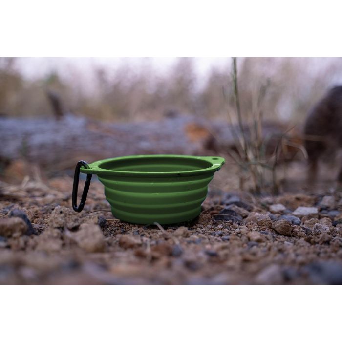 Gloria Comedero Plegable de Silicona de 550 mL Verde con Mosquetón. Perfecto para Mascotas en Viajes y Excursiones. 3 Gloria Comedero Plegable de Silicona de 550 mL Verde con Mosquetón. Perfecto para Mascotas en Viajes y Excursiones. 3
