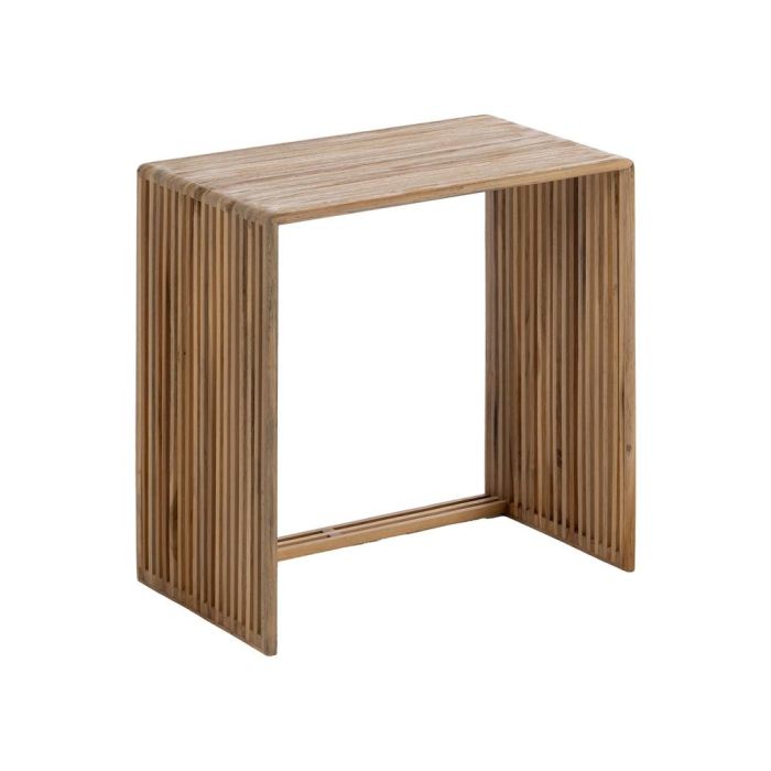 S/3 Mesa Auxiliar Natural Madera de Teca 65 X 30 X 66 cm