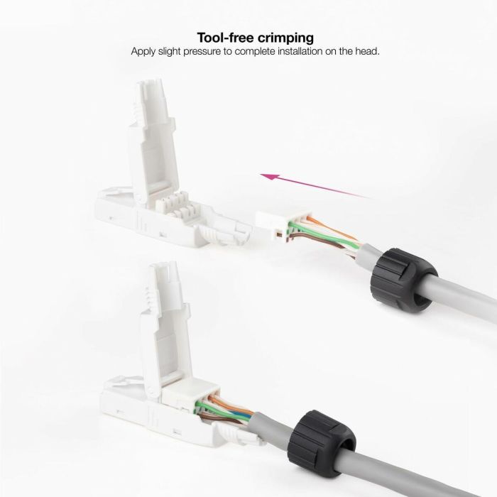 Nanocable Conector RJ45 UTP Cat.6A Auto-Crimpable (10 uds) para Redes Ethernet de Alta Velocidad 2