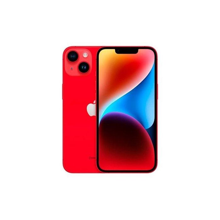 Apple iPhone 14 256GB Rojo, Pantalla OLED 6.1", Chip A15 Bionic, Cámara Dual 12 Mpx, 5G