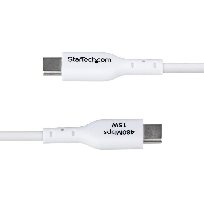 Cable USB Startech USB2AC1MNCWHE Blanco 1 m 1 Cable USB Startech USB2AC1MNCWHE Blanco 1 m 1