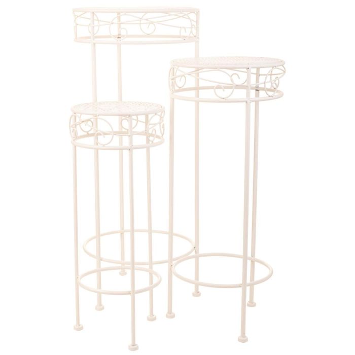 Soporte para Maceta Alexandra House Living Blanco Metal Hierro 28 x 120 x 58 cm