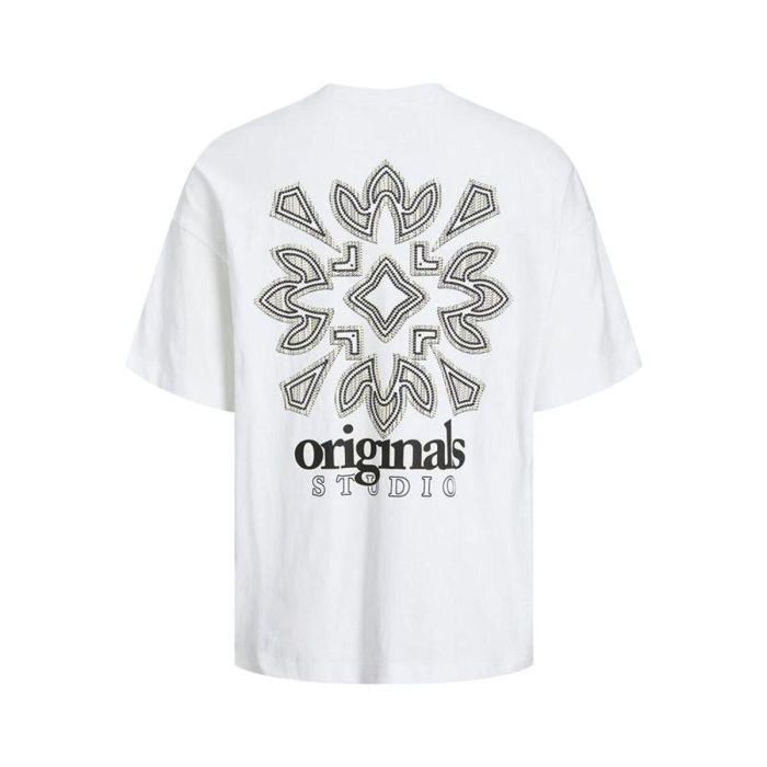 Camiseta de Manga Corta Hombre Jack & Jones 12252953-177627 Blanco (XL)