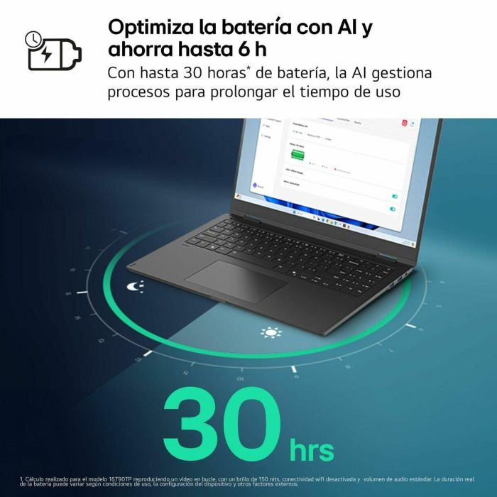 LG 14ZD90T Gram Portátil 14" WUXGA DCI-P3 Antirreflejos Intel Core Ultra 7 255H 16GB RAM 1TB SSD AI FreeDOS Negro 9 LG 14ZD90T Gram Portátil 14" WUXGA DCI-P3 Antirreflejos Intel Core Ultra 7 255H 16GB RAM 1TB SSD AI FreeDOS Negro 9