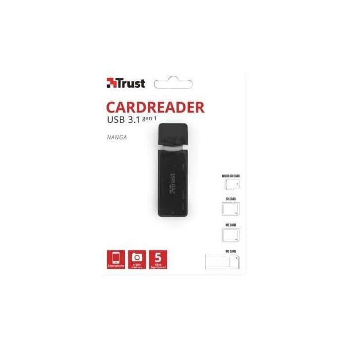 Lector de Tarjetas Externo Trust Nanga 21935/ USB 3.1 2 Lector de Tarjetas Externo Trust Nanga 21935/ USB 3.1 2