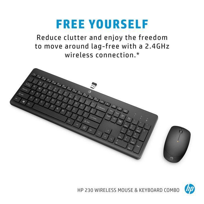 HP 230 Wireless Mouse and Keyboard Combo - DEN 27 HP 230 Wireless Mouse and Keyboard Combo - DEN 27