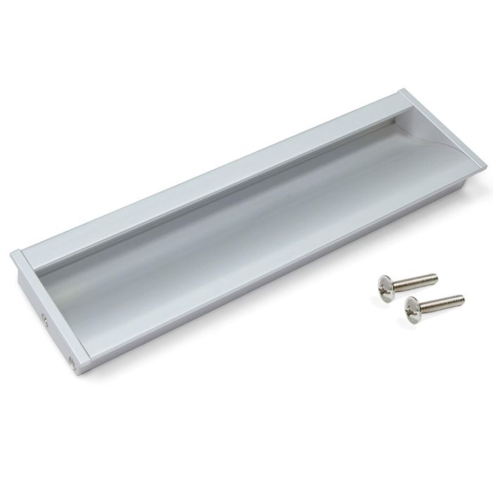 Emuca Lote de 20 tiradores para mueble Alfafar, L190mm, intereje 160mm, Aluminio, Anodizado mate 1