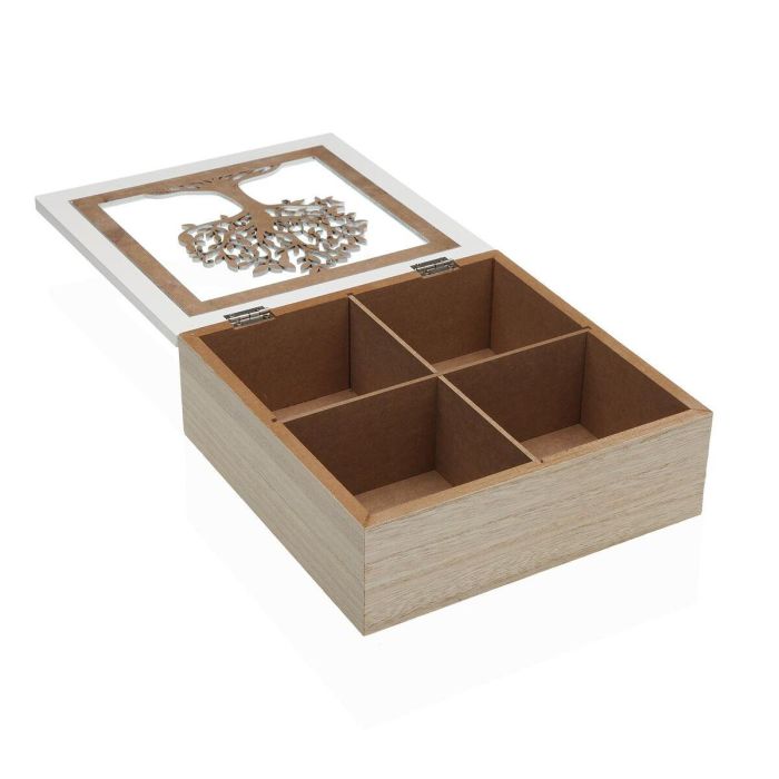 Caja para Infusiones Versa Madera MDF 20 x 7 x 20 cm Árbol de la vida 1