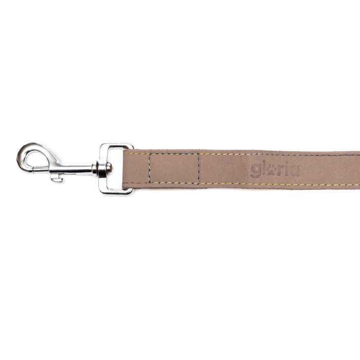 Gloria Correa Oasis para Perro, Cuero de Alta Calidad con Costuras Reforzadas, Mosquetón Robusto y Seguro, 100 cm x 21 mm Blanco 5