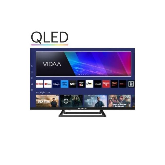 Grunkel QLED-3225VD Televisor 32" QLED HD 1366x768px Smart TV VIDAA, WiFi, Netflix, YouTube, TDT T2, Sat S2, 3xHDMI, 2xUSB Grunkel QLED-3225VD Televisor 32" QLED HD 1366x768px Smart TV VIDAA, WiFi, Netflix, YouTube, TDT T2, Sat S2, 3xHDMI, 2xUSB
