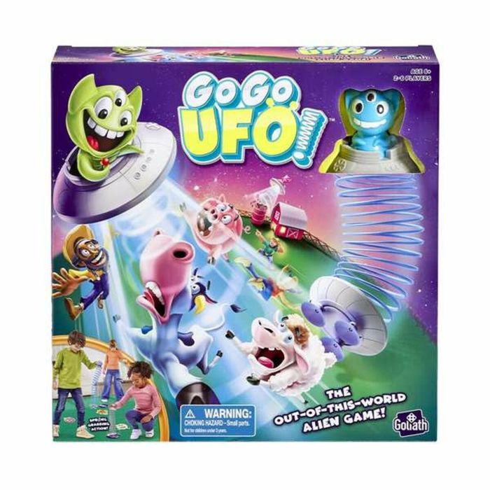 Juego go go ufo. obten la mayor cantidad de animales para ganar. muelle accion rebote.