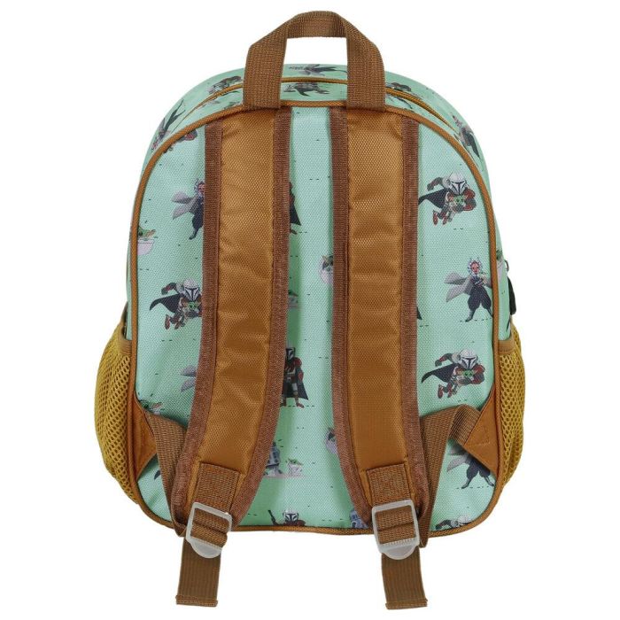 Mochila 3D Pequeña Say Hi Star Wars The Mandalorian Verde 3