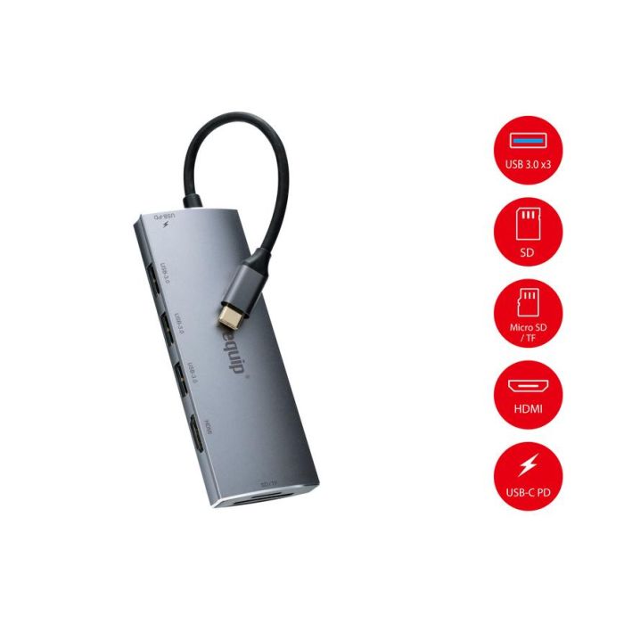 EQUIP ADAPTADOR USB-C 7IN1 HDMI 4K HUB USB-C CARGA 100W USB 3.0 LECTOR TARJETAS SD SDMICRO EQUIP ADAPTADOR USB-C 7IN1 HDMI 4K HUB USB-C CARGA 100W USB 3.0 LECTOR TARJETAS SD SDMICRO