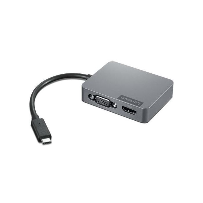Lenovo USB-C Travel Hub Gen2 Adaptador de Conexión con HDMI, VGA, Ethernet y USB-C para Portátil - Negro 2