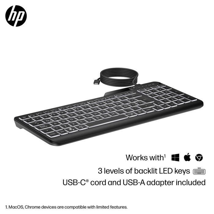 HP Teclado Retroiluminado Cableado 400 con 12 Teclas Programables para Productividad y Juego 8