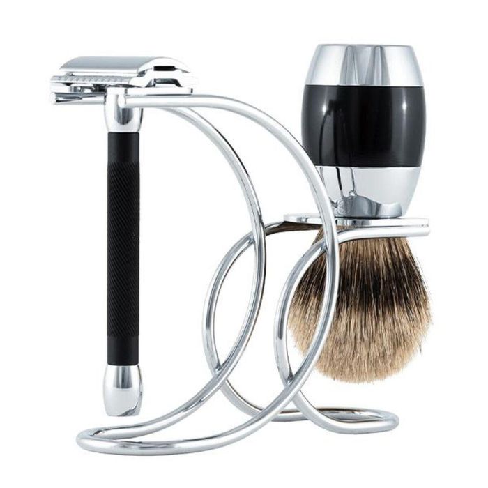 Dovo Shaving Set 38C 1 Sample Blade Chromeplated, Polished 3 Pieces