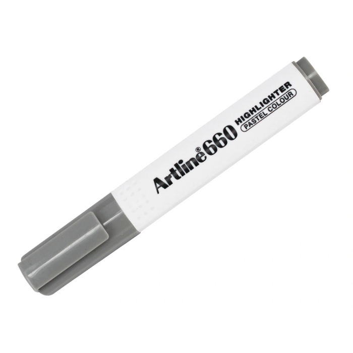 Artline EK-660 Rotulador Fluorescente Gris Pastel Punta Biselada Trazo 1-5mm 2