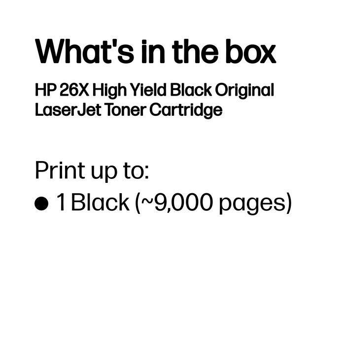Hp Toner Negro Laserjet Pro M402Dn - M402N- M402D - M426Dw - M426Fdn - M426Fdw - 26X 1