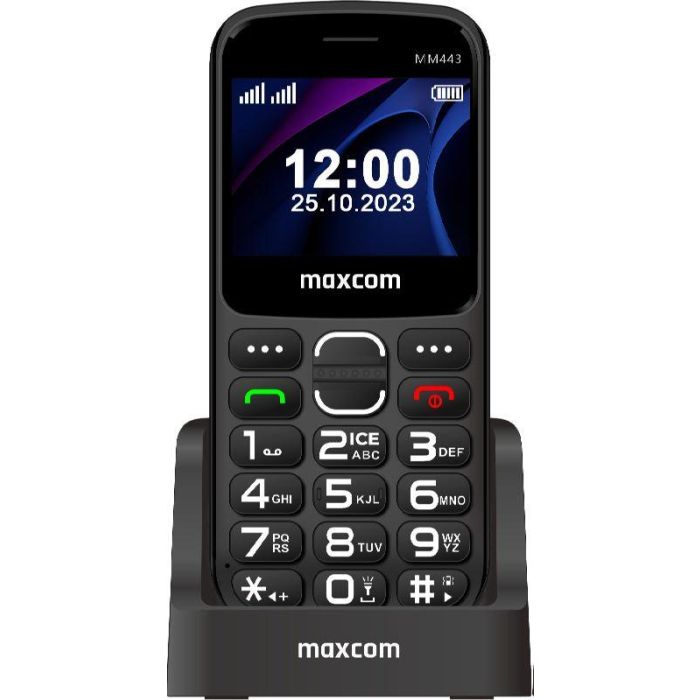 MAXCOM Teléfono Móvil 4G Senior con Base de Carga