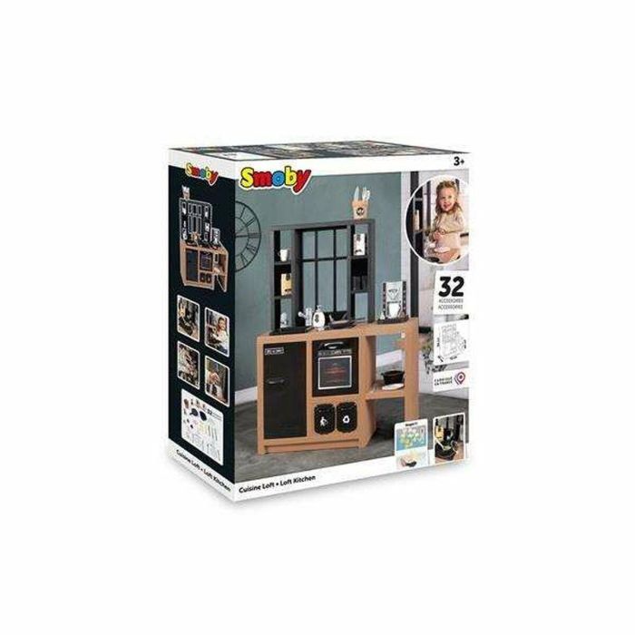 Cocina loft con 32 accesorios y muchas funciones de juego. 95,7x74x29,2 cm 1