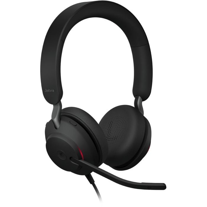 Jabra Evolve2 40 SE USB C/A UC Stereo Auriculares Alámbricos para Llamadas y Música, Color Negro