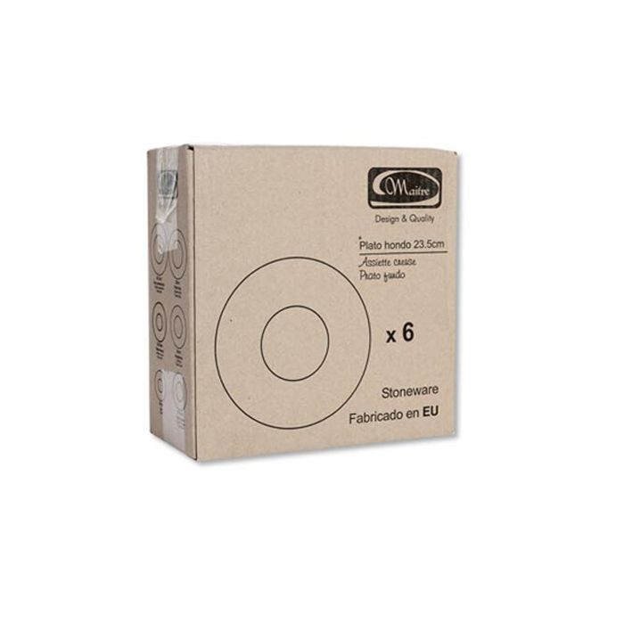 La Mediterranea Plato Hondo Maitre Ivory Brillo 23.5 cm (6 Unidades) 3 La Mediterranea Plato Hondo Maitre Ivory Brillo 23.5 cm (6 Unidades) 3