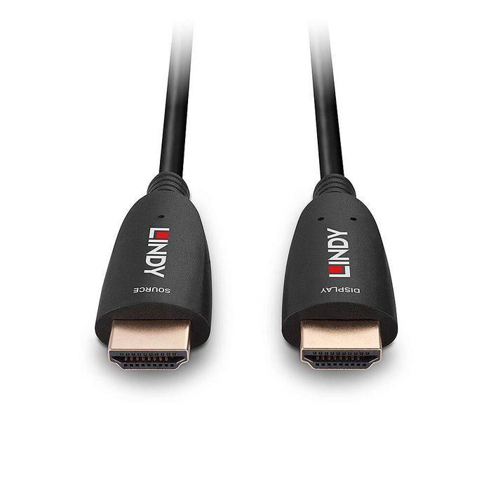 Lindy Cable HDMI Híbrido Fibra Óptica 20m 8K60 48Gbps | Ideal AV Profesional, Gaming, Cine en Casa | Uncompressed HDMI 2.1 VRR eARC HDR Dinámico 3