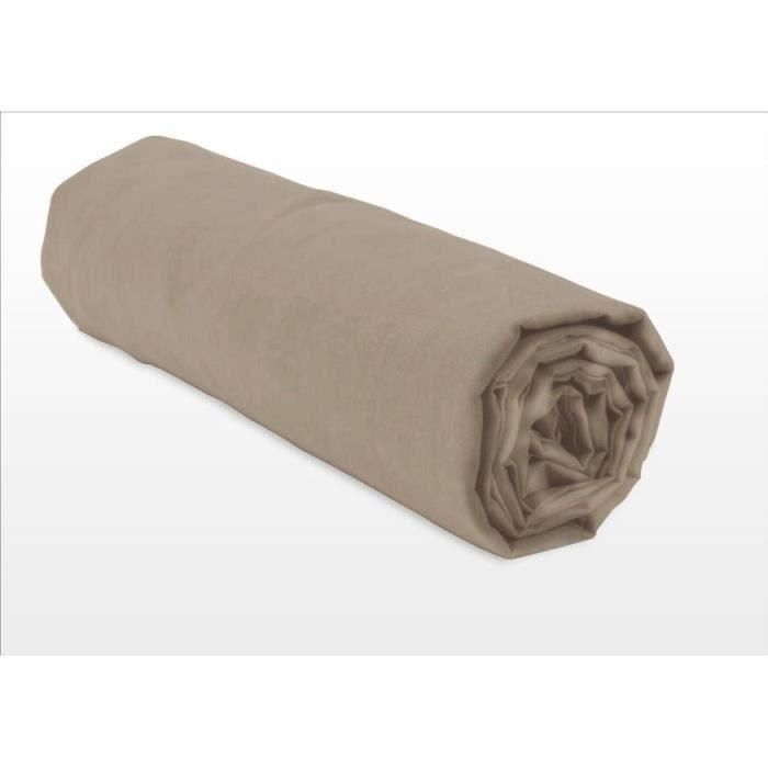 Sábana bajera ajustable - HOME LINGE PASSION - HP72126 - Microfibra 82 g - 160 x 200 cm - Bolsillo de 30 cm - Beige 1 Sábana bajera ajustable - HOME LINGE PASSION - HP72126 - Microfibra 82 g - 160 x 200 cm - Bolsillo de 30 cm - Beige 1
