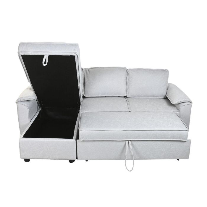 Sofá Cama Home ESPRIT Gris claro Moderno 220 x 153 x 88 cm 3