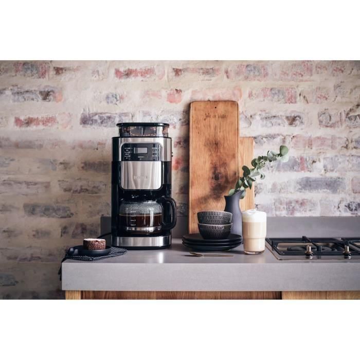 SEVERIN 4810 Cafetera de filtro con molinillo integrado - Negro y acero inoxidable - 1000W - 1.4 L 1 SEVERIN 4810 Cafetera de filtro con molinillo integrado - Negro y acero inoxidable - 1000W - 1.4 L 1