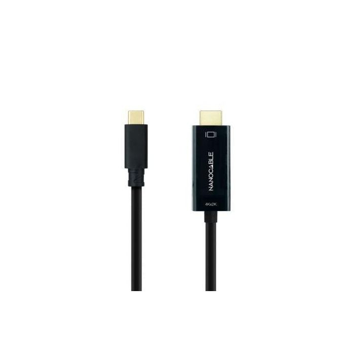Nanocable 10.15.5132 Cable Conversor USB-C Macho a HDMI Macho 1.8m Negro 4K@30Hz, HDMI 1.4, Thunderbolt 3, DisplayPort Alt Mode Nanocable 10.15.5132 Cable Conversor USB-C Macho a HDMI Macho 1.8m Negro 4K@30Hz, HDMI 1.4, Thunderbolt 3, DisplayPort Alt Mode