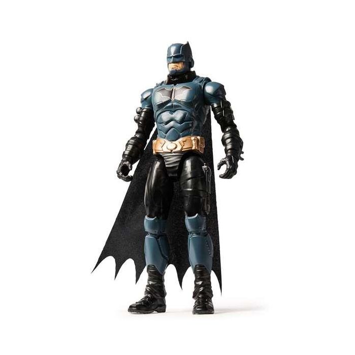 Spin Master 6070521 Set Figura de Acción Batman 30 cm Articulada con Capa de Tela y Batmóvil que Abre Cabina 3