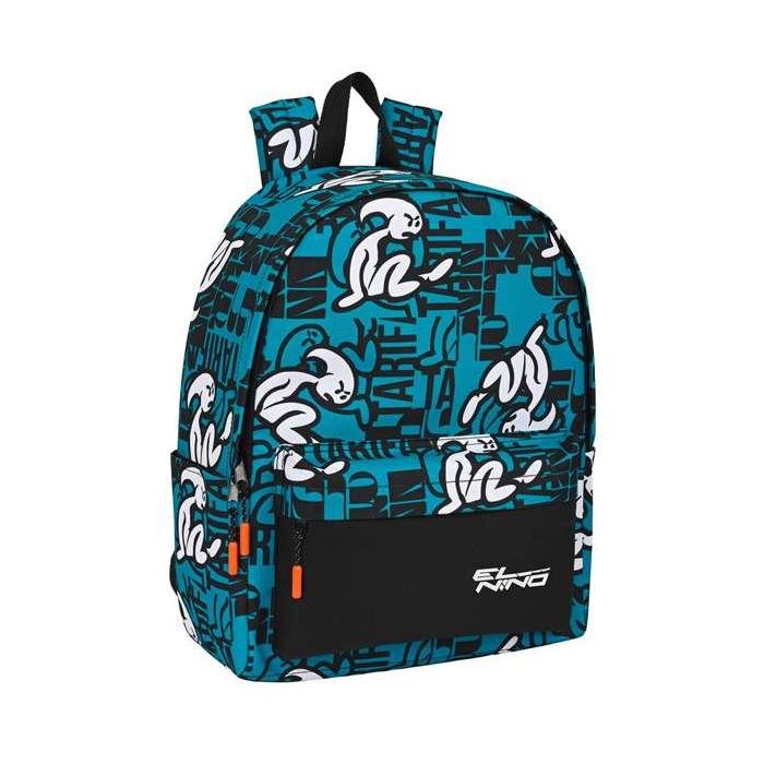 Mochila para Portátil El Niño el niÑo Negro Azul (31 x 40 x 16 cm) Mochila para Portátil El Niño el niÑo Negro Azul (31 x 40 x 16 cm)